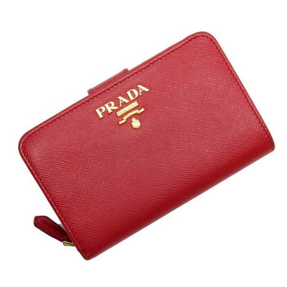 Prada leather Wallet Saffiano red - Picture 1 of 3